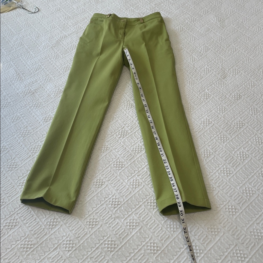St. John jeans Pants green gold metal Embelished - Picture 7 of 16